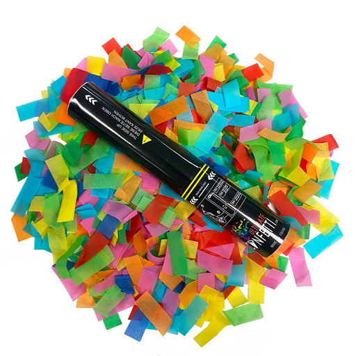 Multicolor Tissue Paper - Handheld Confetti Popper Cannon (11")