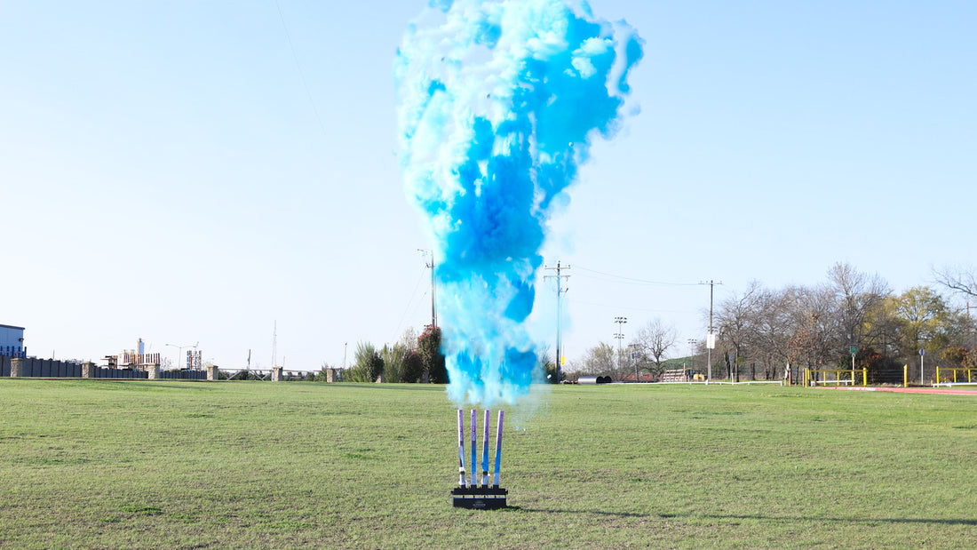 Powder Popper Blue Electric Powder Popper Cannon – Ultimate Confetti