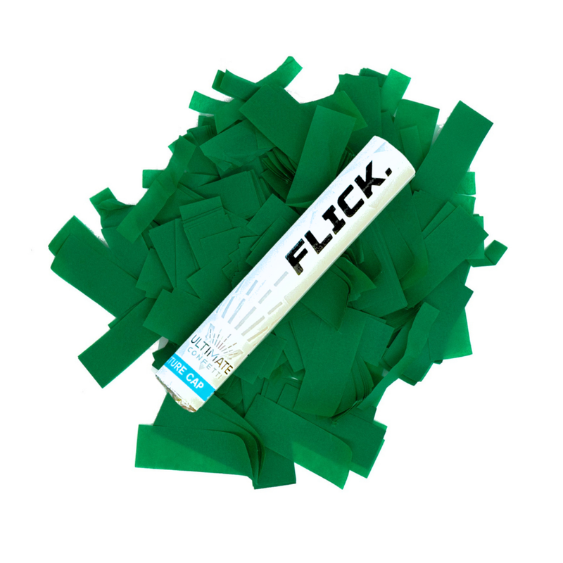 Dark Green Tissue Paper Confetti Flick Stick - 6" (Pack of 8)