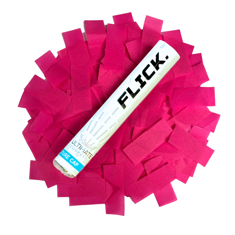 Fuchsia Pink Tissue Paper Confetti Flick Stick - 6" (Pack of 8)