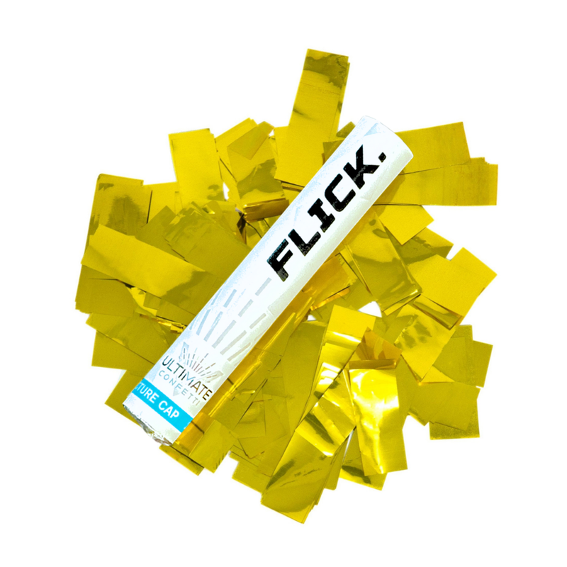 Gold Metallic Foil Confetti Flick Stick - 6" (Pack of 8)
