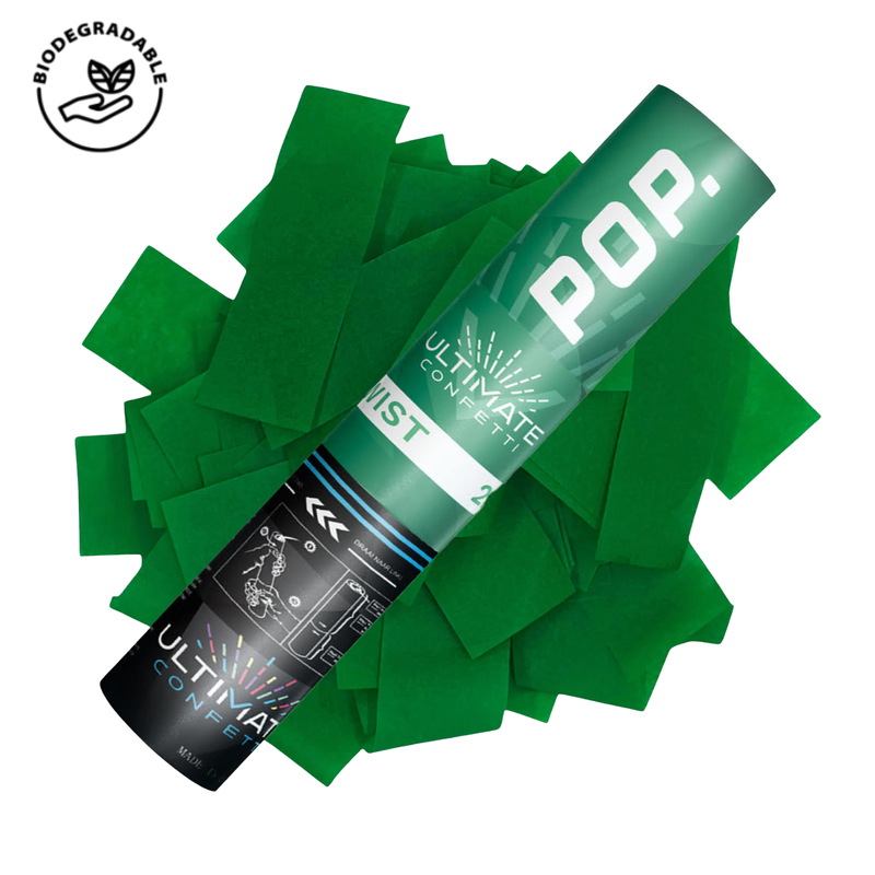 Dark Green Tissue - Handheld Confetti POP Cannon (12")