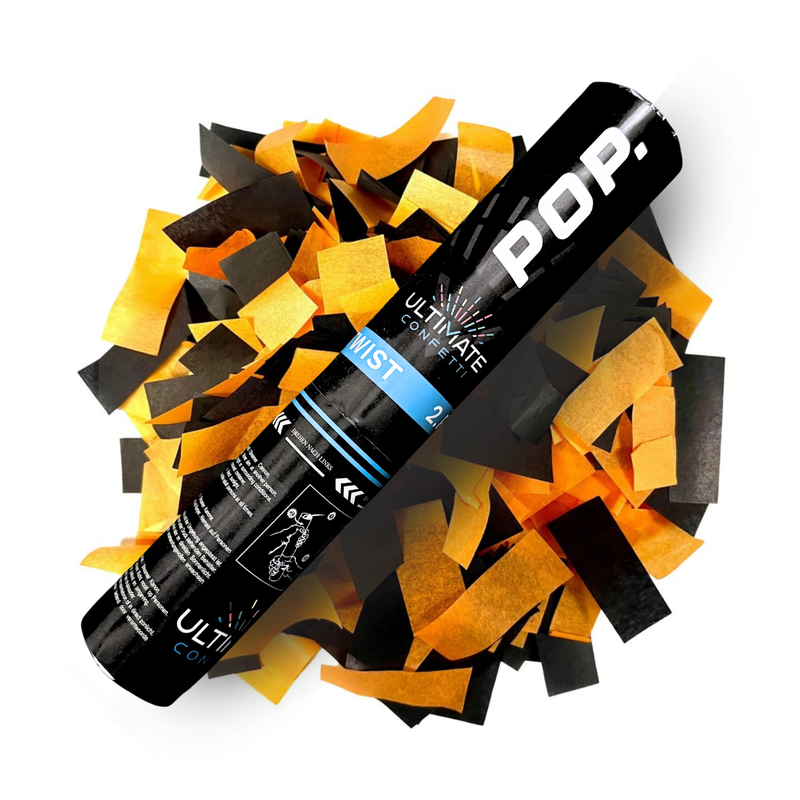 Halloween Orange and Black Tissue Confetti POP Cannon