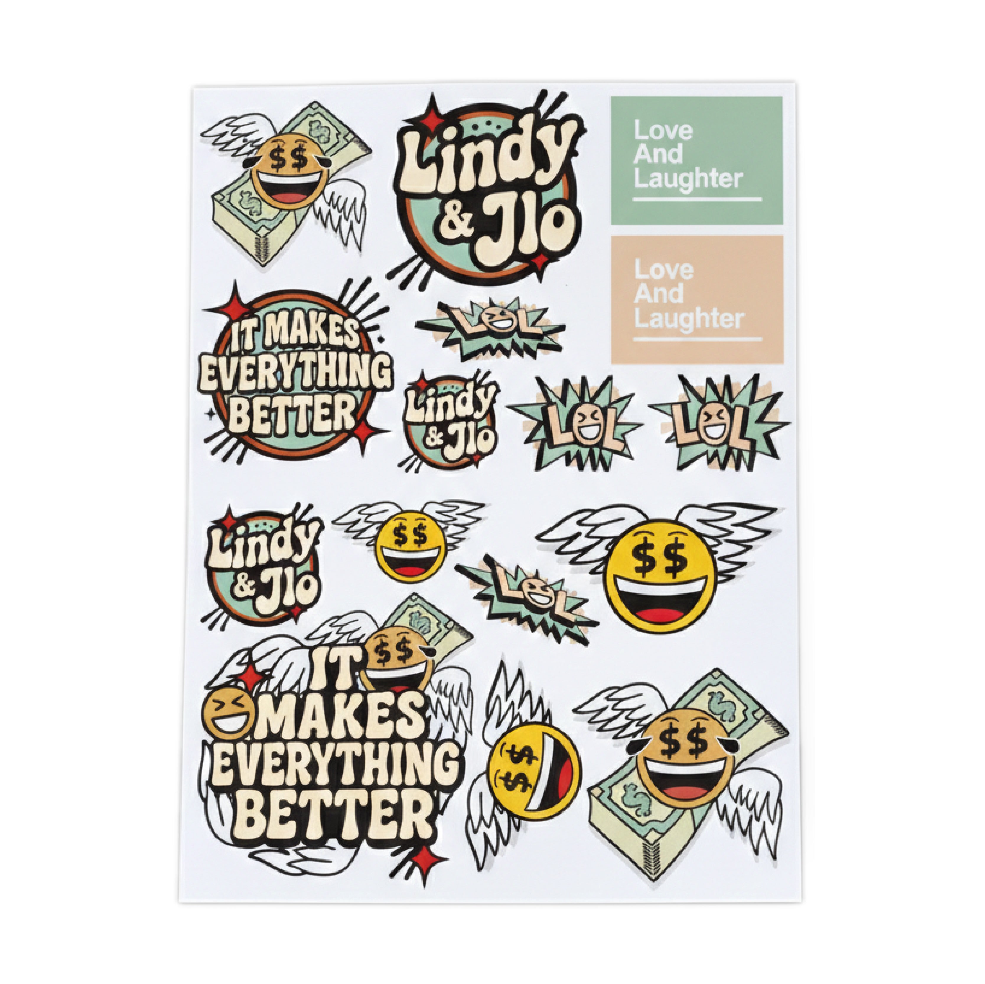 Lindy & JLo Sticker Sheet – Ultimate Confetti
