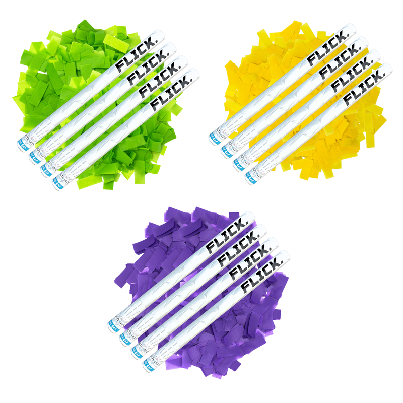 Mardi Gras Confetti Flick Stick Package