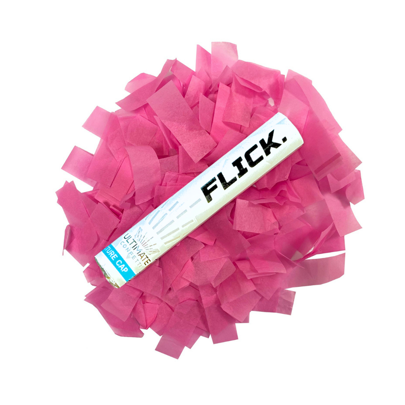 Pink Tissue Paper Confetti Flick Stick - 6" (Pack of 8)