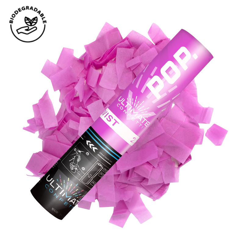 Pink Tissue - Handheld Confetti POP Cannon (12")
