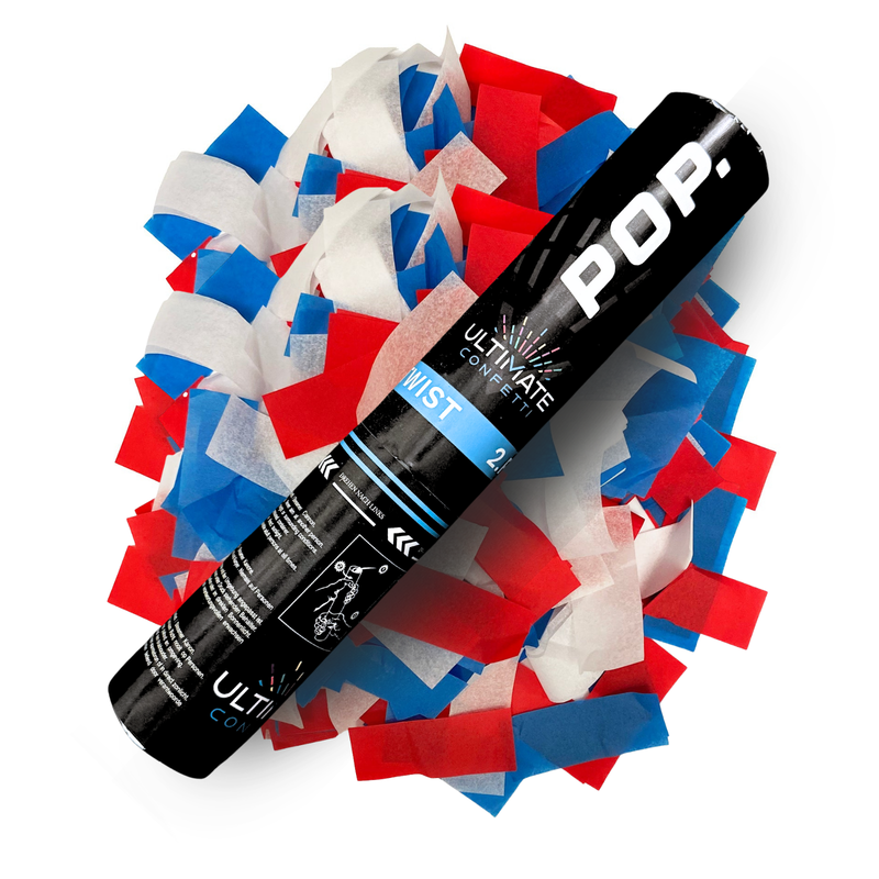 Red, White, Blue Tissue - Handheld Confetti POP Cannon