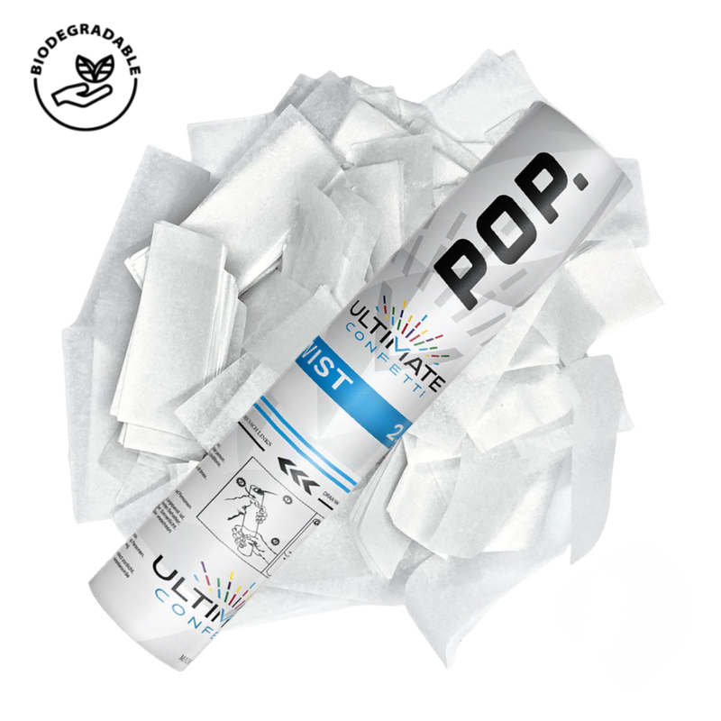 White Tissue - Handheld Confetti POP Cannon (12")