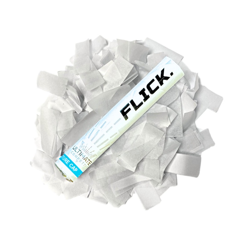 White Tissue Paper Confetti Flick Stick - 6" (Pack of 8)