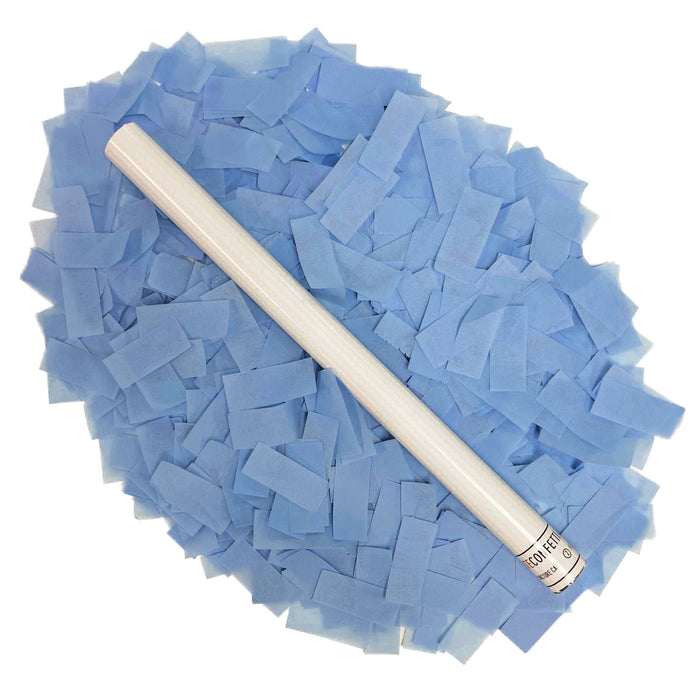 Baby Blue Tissue Paper Confetti Flick Stick - 14" (Pack of 8) - Ultimate Confetti