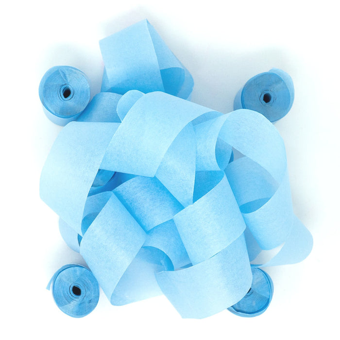 Baby Blue Tissue Paper Streamers - 30 Rolls (1/2" x 18') - Ultimate Confetti