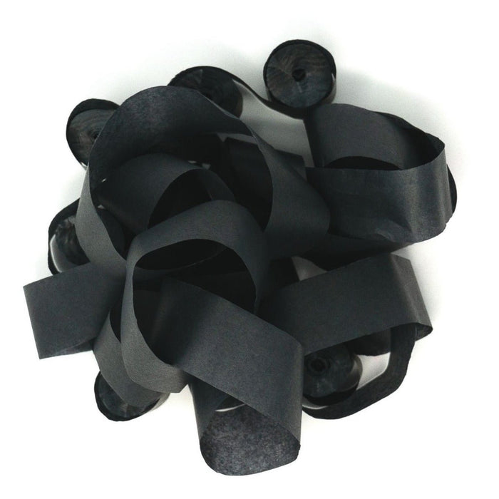 Black Tissue Paper Streamers - 20 Rolls (1" x 30') - Ultimate Confetti