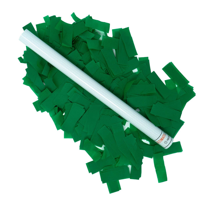 Dark Green Tissue Paper Confetti Flick Stick - 14" (Pack of 8) - Ultimate Confetti