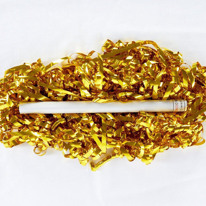 Gold Metallic Foil Streamer Flick Stick - 14" (Pack of 8) - Ultimate Confetti