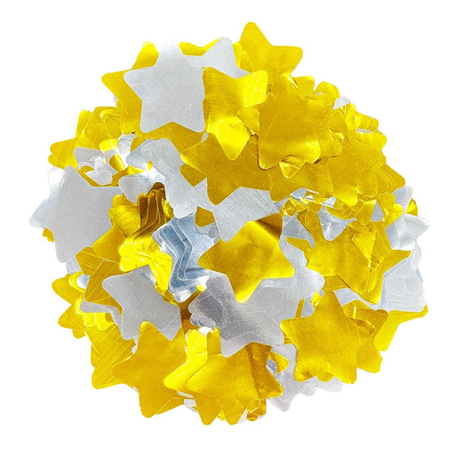 Gold & Silver Metallic Foil Confetti - Stars (1lb) - Ultimate Confetti