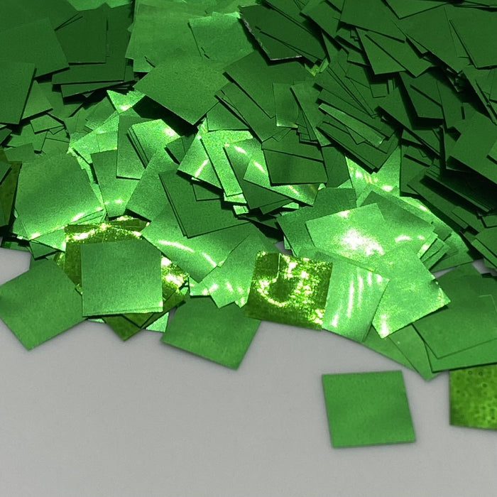 Green Metallic Foil Miniature Confetti - Squares (1lb) - Ultimate Confetti