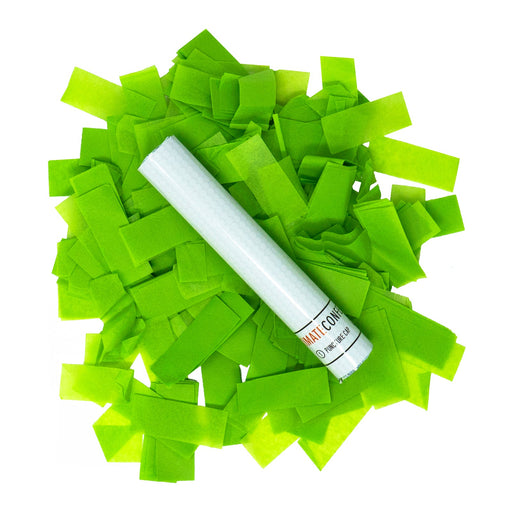 Light Green Tissue Paper Confetti Flick Stick - 6" (Pack of 8) - Ultimate Confetti