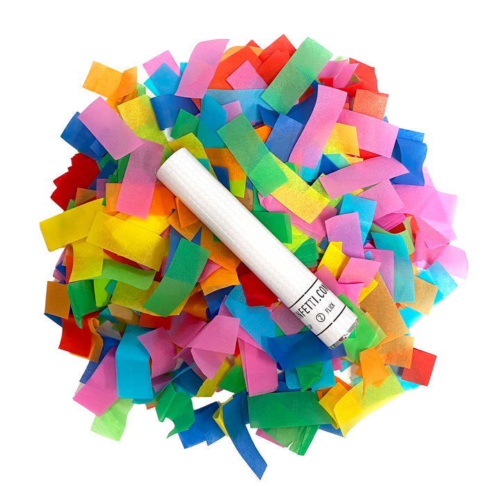 Multicolor Tissue Paper Confetti Flick Stick - 6" (Pack of 8)