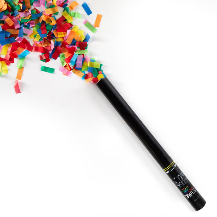 Multicolor Rainbow Tissue Paper - Handheld Confetti Popper Cannon (22") - Ultimate Confetti