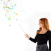 Multicolor Tissue Paper Confetti Flick Stick - 14" (Pack of 8) - Ultimate Confetti