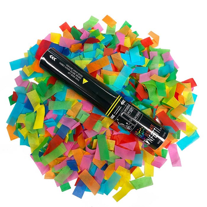 Multicolor Tissue Paper - Handheld Confetti Popper Cannon (11") - Ultimate Confetti