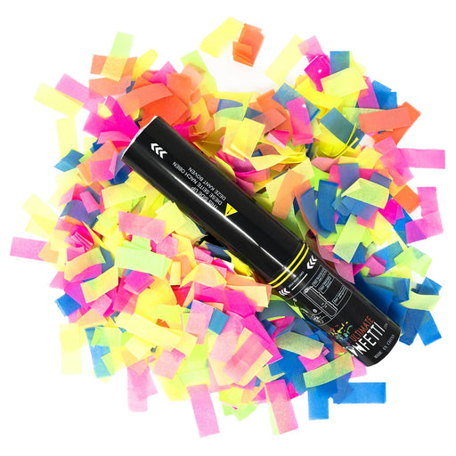 Neon Multicolor Tissue Confetti Popper Cannon - Ultimate Confetti