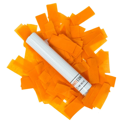 Orange Tissue Paper Confetti Flick Stick - 6" (Pack of 8) - Ultimate Confetti