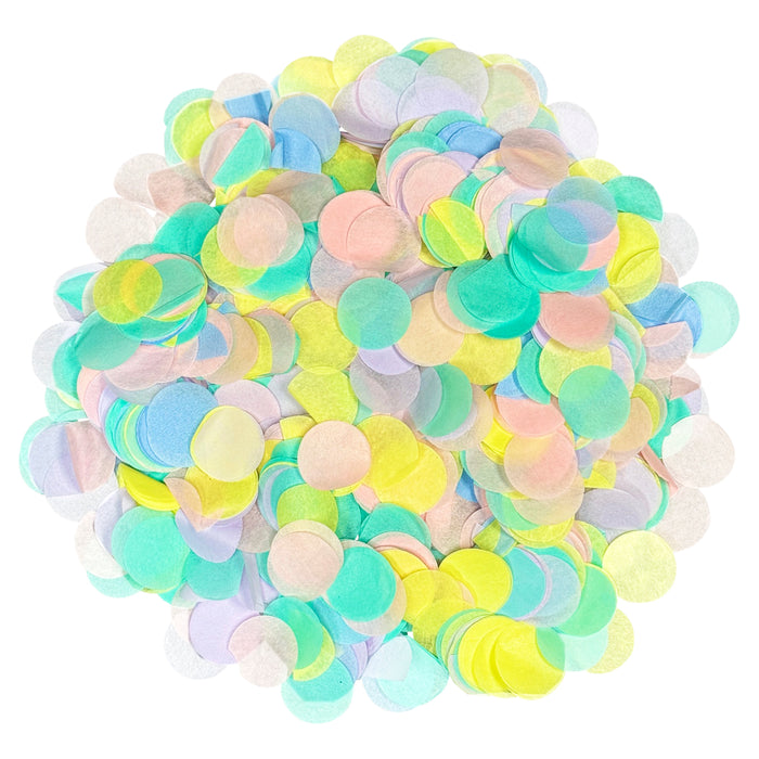 Pastel Multicolor Tissue Paper Confetti Dots - 1" Circles (1lb)