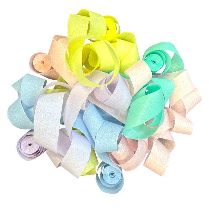 Pastel Multicolor Tissue Paper Streamers - 20 Rolls (1" x 30')