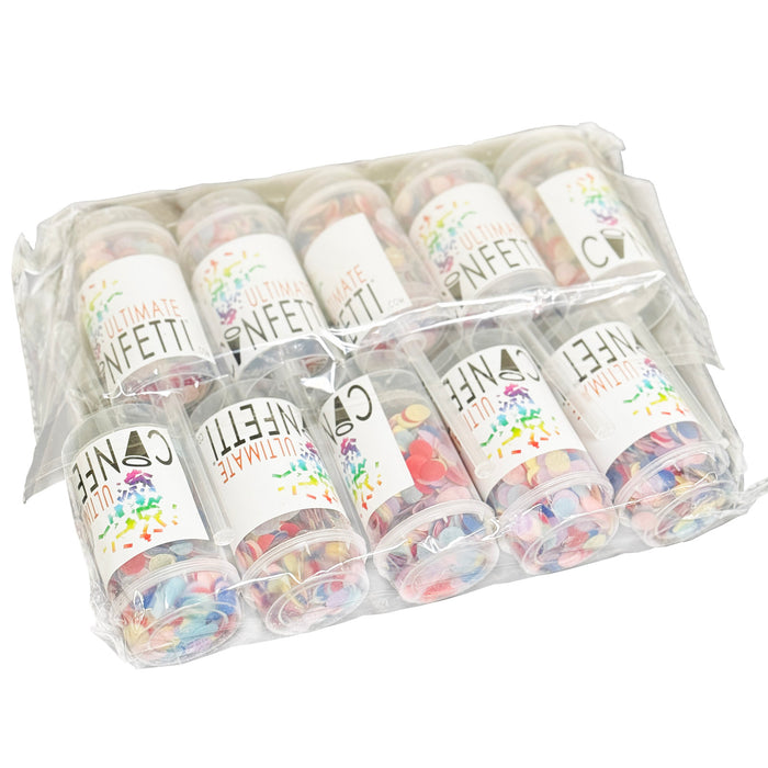 Multicolor Circle Tissue Push Pops - 4" (Pack of 10)