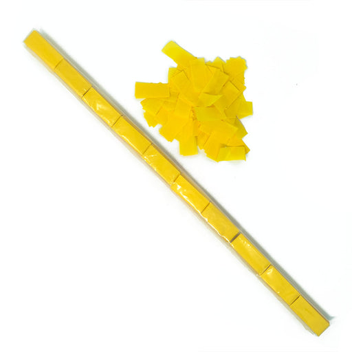 Yellow Tissue Confetti - Speed Load Cannon Sleeve (1/4lb) - Ultimate Confetti