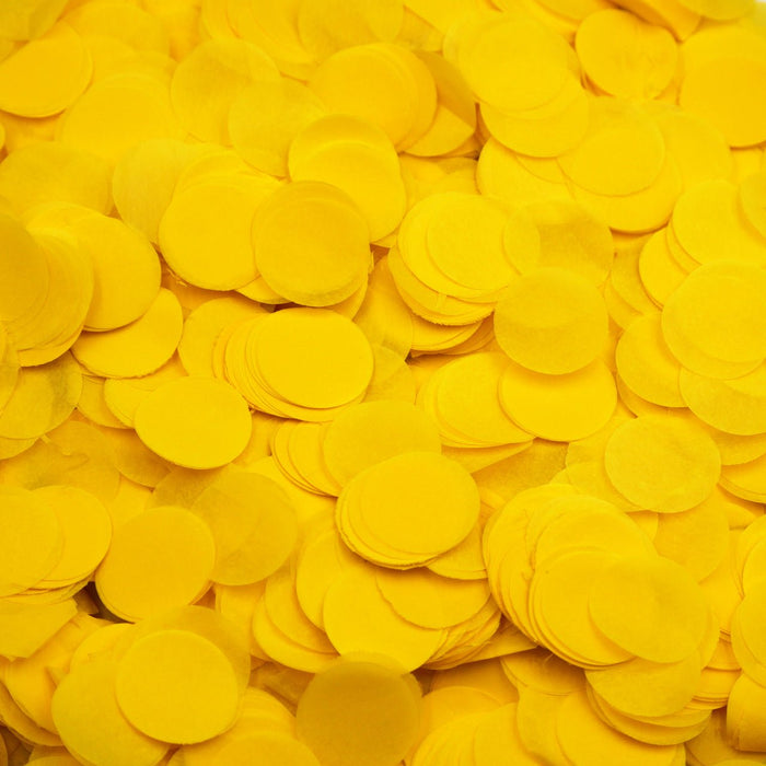 Yellow Tissue Paper Confetti Dots - 1" Circles (1lb) - Ultimate Confetti