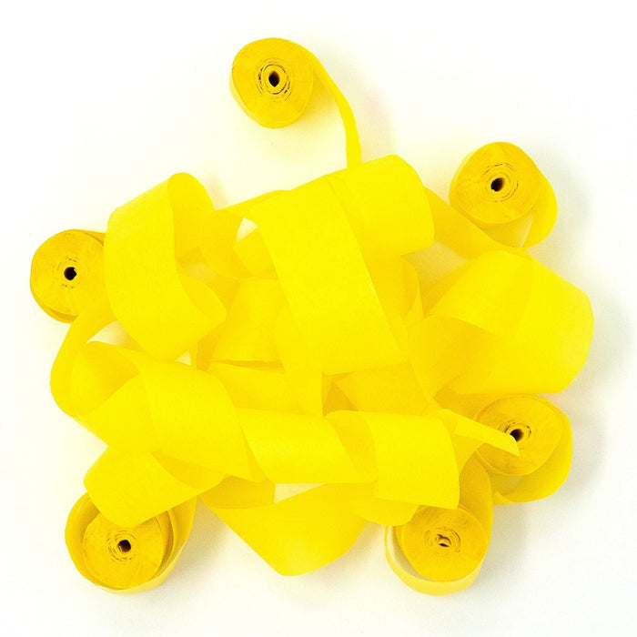 Yellow Tissue Paper Streamers - 20 Rolls (1" x 30') - Ultimate Confetti