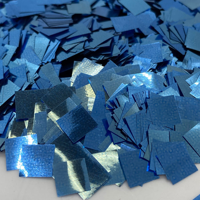Baby Blue Metallic Glitter Confetti - Squares (1lb)