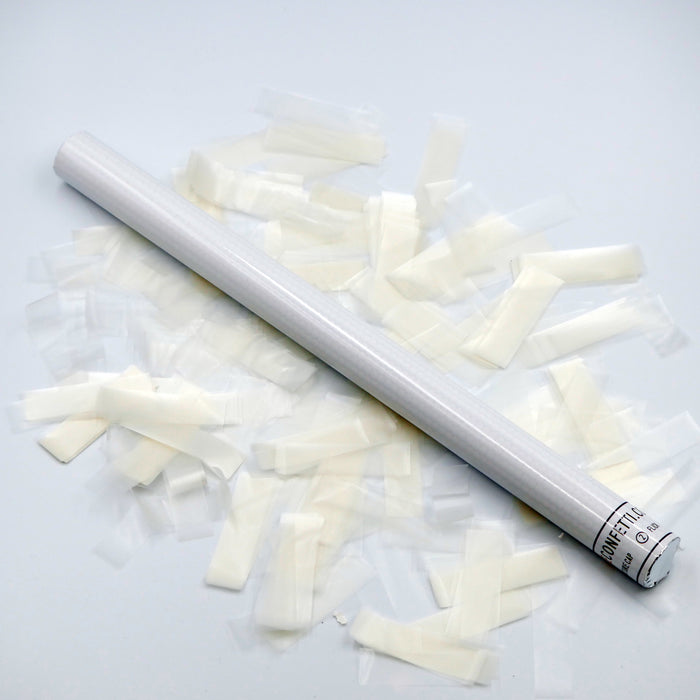 White Rice Paper Confetti Flick Stick - Water Soluble - 14” (Pack of 8)