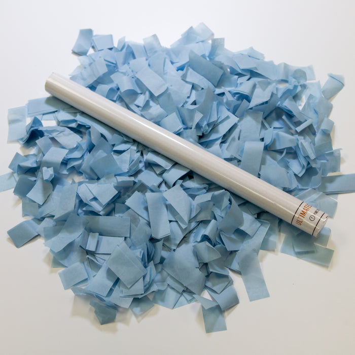 Baby Blue Tissue Paper Confetti Flick Stick (14")