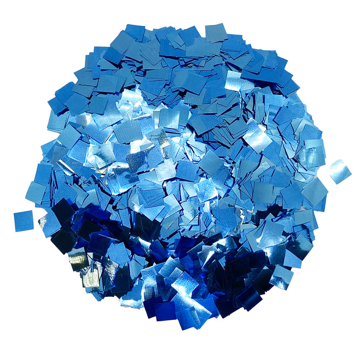 Baby Blue Metallic Glitter Confetti - Squares (1lb)