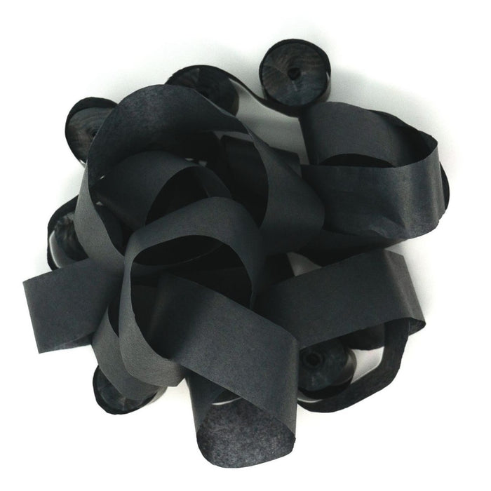 Black Tissue Paper Streamers - 20 Rolls | Ultimate Confetti