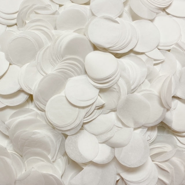Ivory Tissue Paper Confetti Dots - 1" Circles