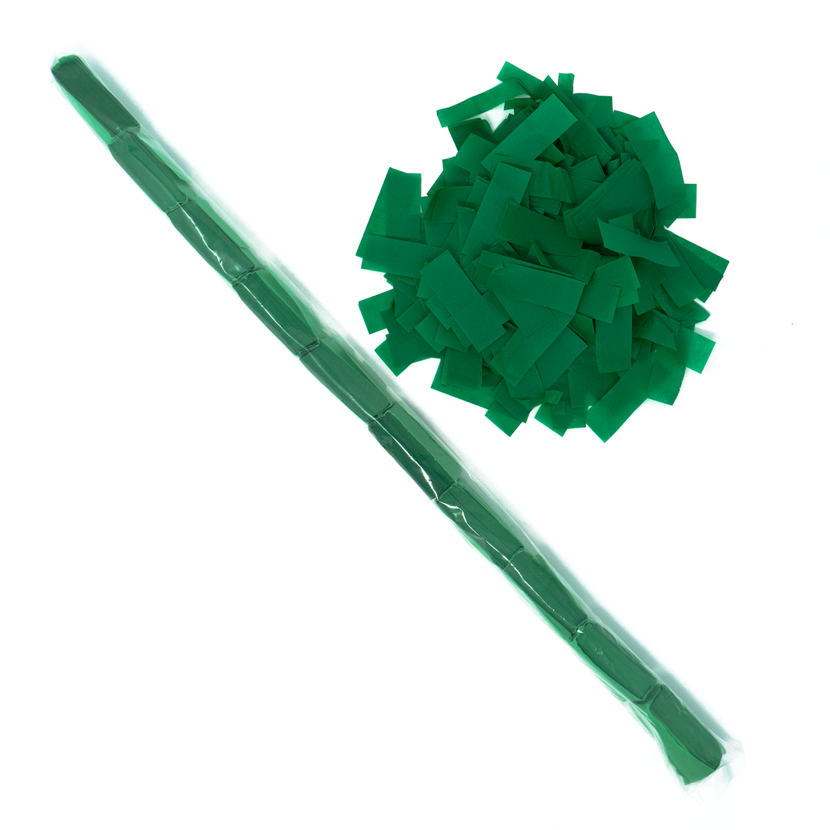 Confetti Streamers: Deep Green, Biodegradable Speedload. USA