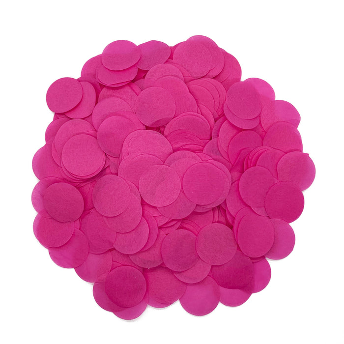 Fuchsia Pink Tissue Paper Confetti Dots - Circles (1lb)