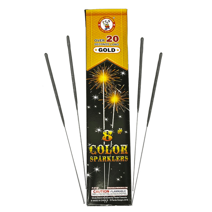 8" Color Wire Sparklers (6 Pack)