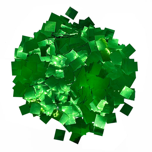 Green Metallic Glitter Confetti - Squares (1lb)