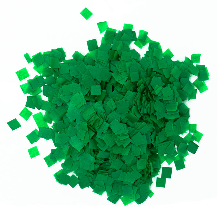 Dark Green Tissue Paper Confetti - Squares (1lb)