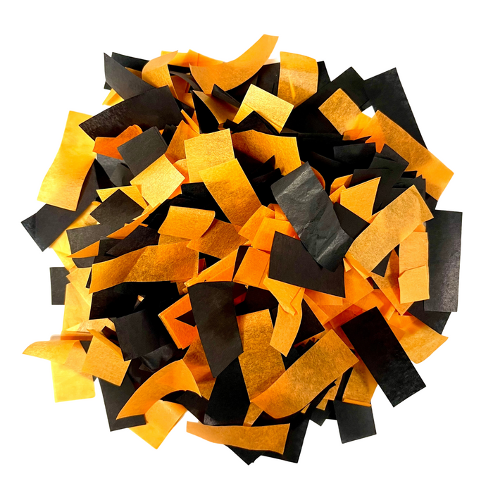 Halloween Confetti Bundle - Orange & Black Tissue (2lbs)