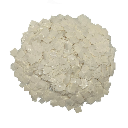 Cream (Ivory) Metallic Glitter Confetti - Squares (1lb)