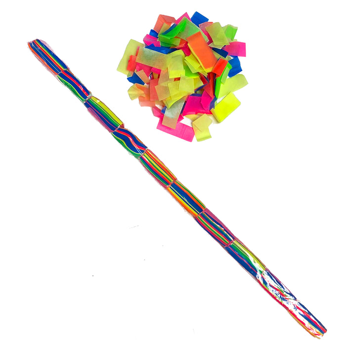 Neon Multicolor Tissue Confetti - Speed Load Cannon Sleeve (1/4lb)