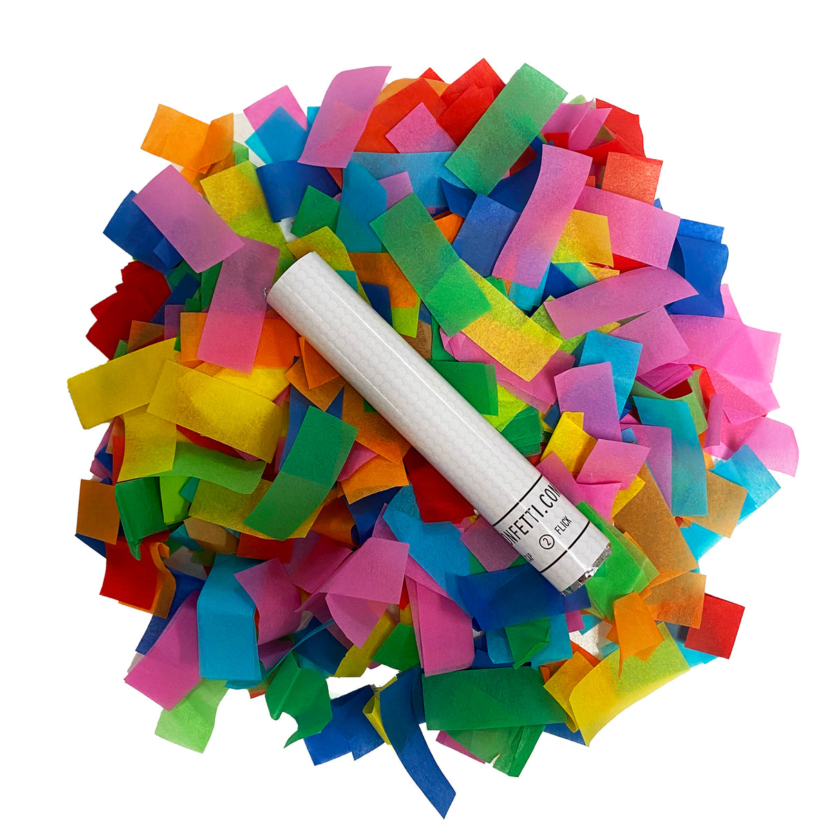 Yellow Tissue Confetti Launcher - Flick Stick — Ultimate Confetti