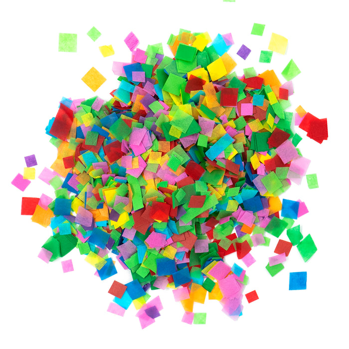 Multicolor Rainbow Tissue Paper Miniature Confetti - Squares (1lb)